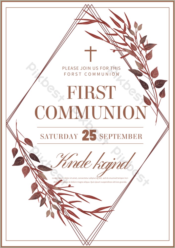 First Holy Communion Poster Templates Free