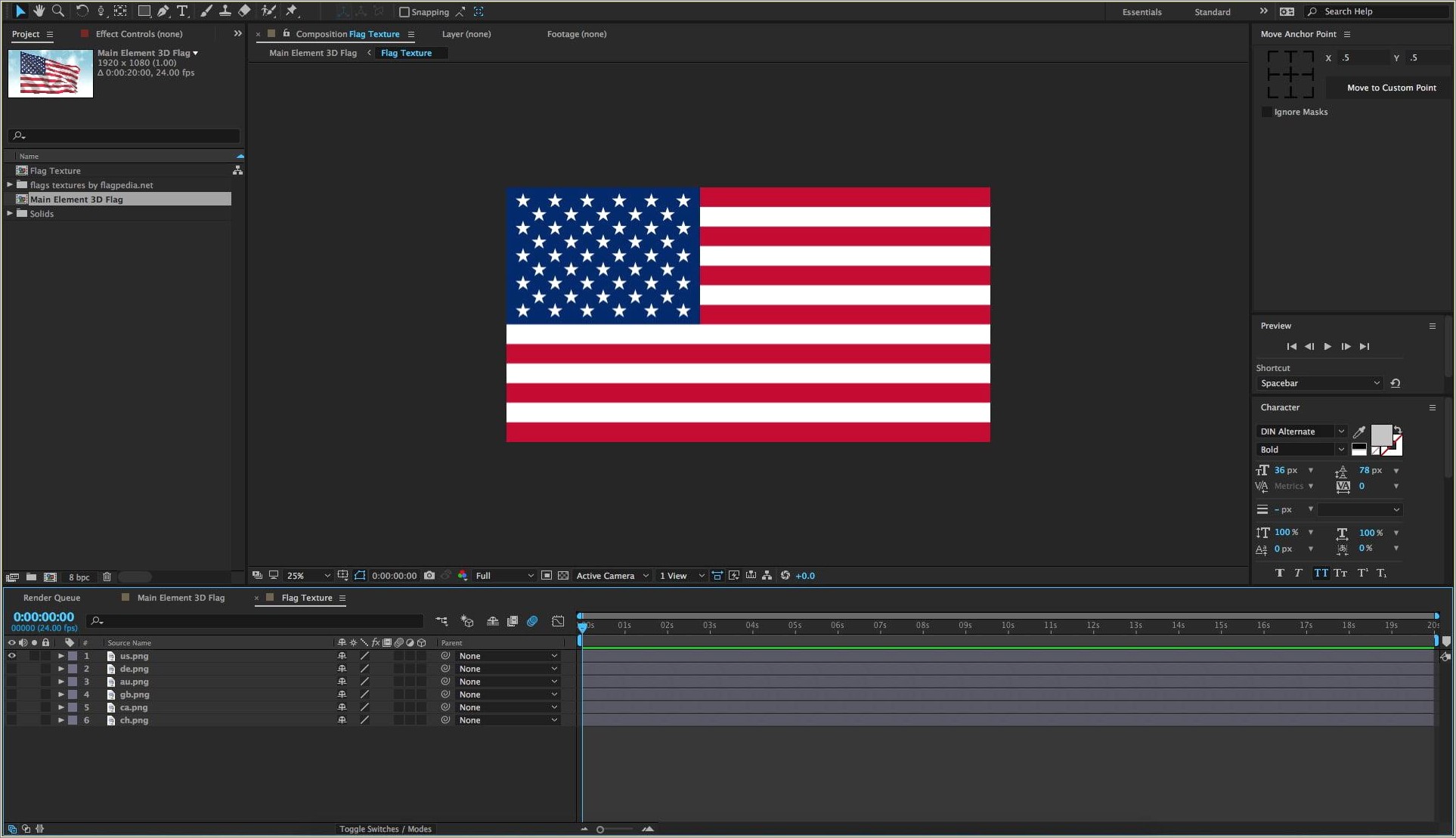 Flag Animation After Effects Free Template