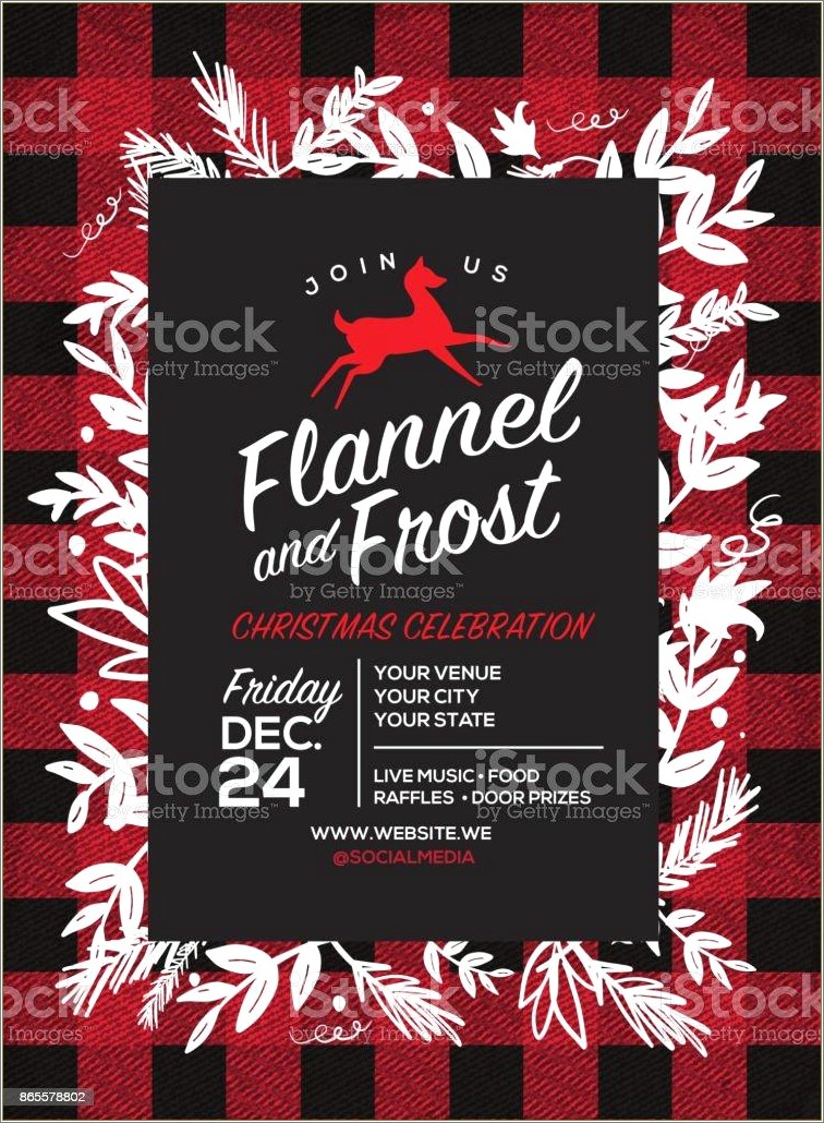 Flannel And Frost Invitation Free Template