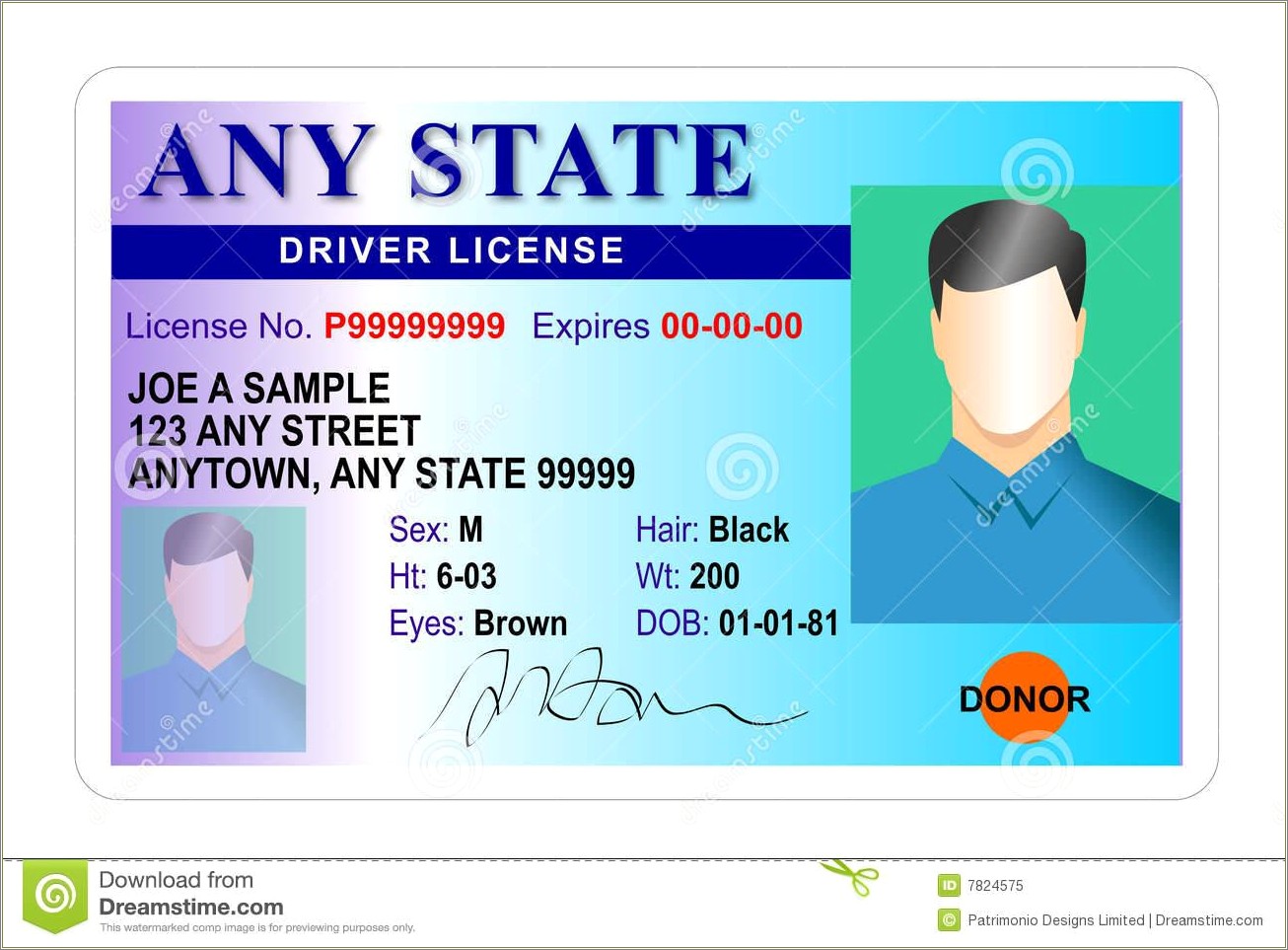Florida Drivers License Template Free Psd