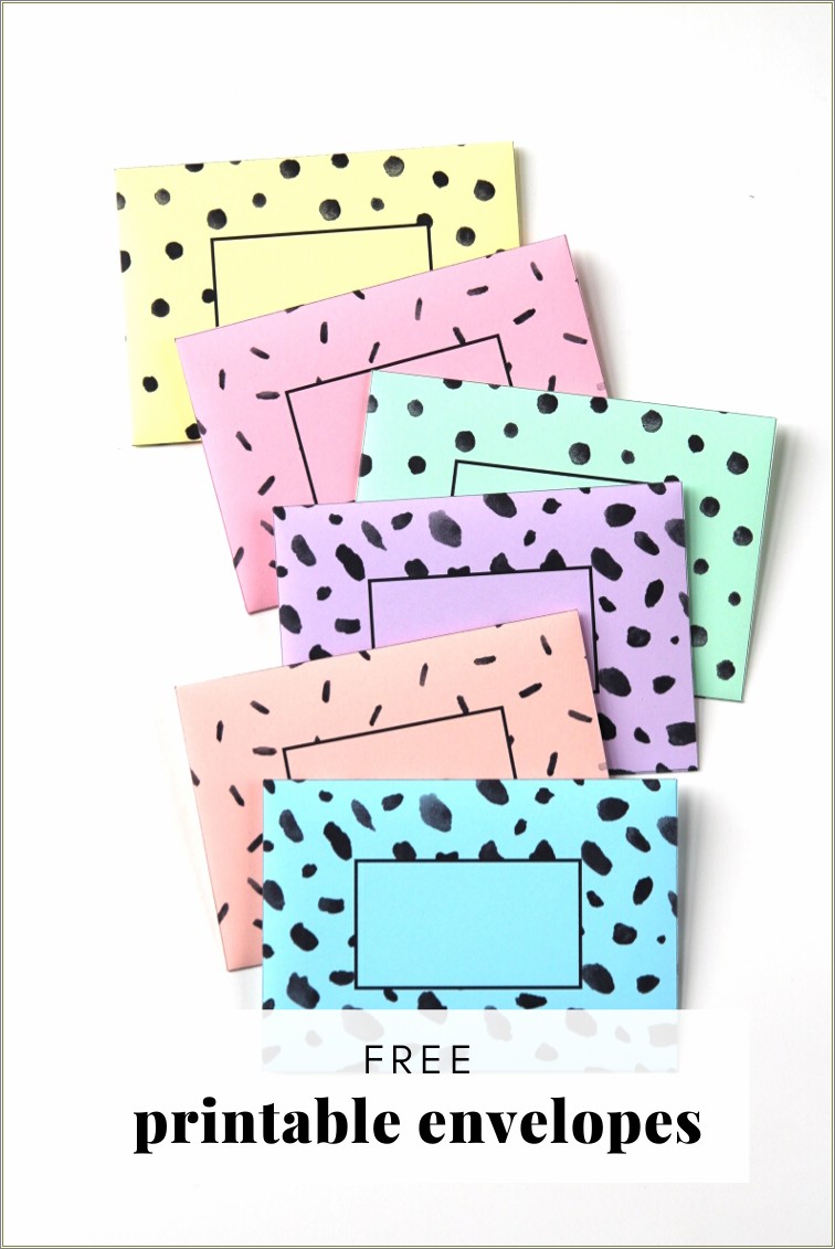 Foldable Note Card Envelope Template Free