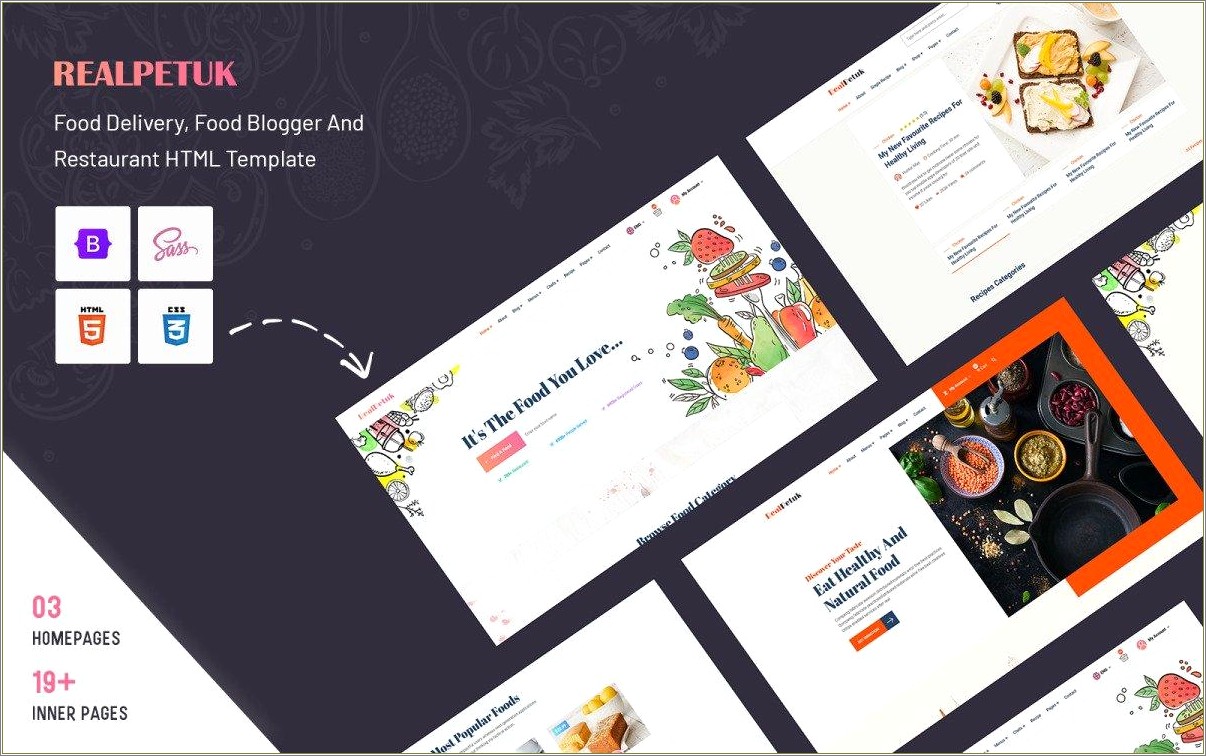 Food Templates Free Download For Blogger