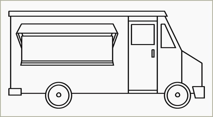 Food Truck Cut Out Free Template