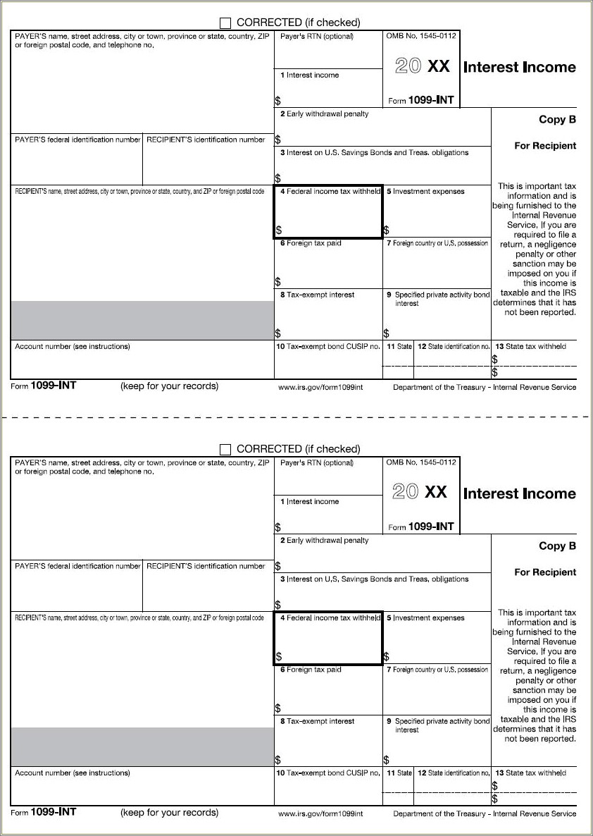 Free 1099 Misc Form 2014 Template