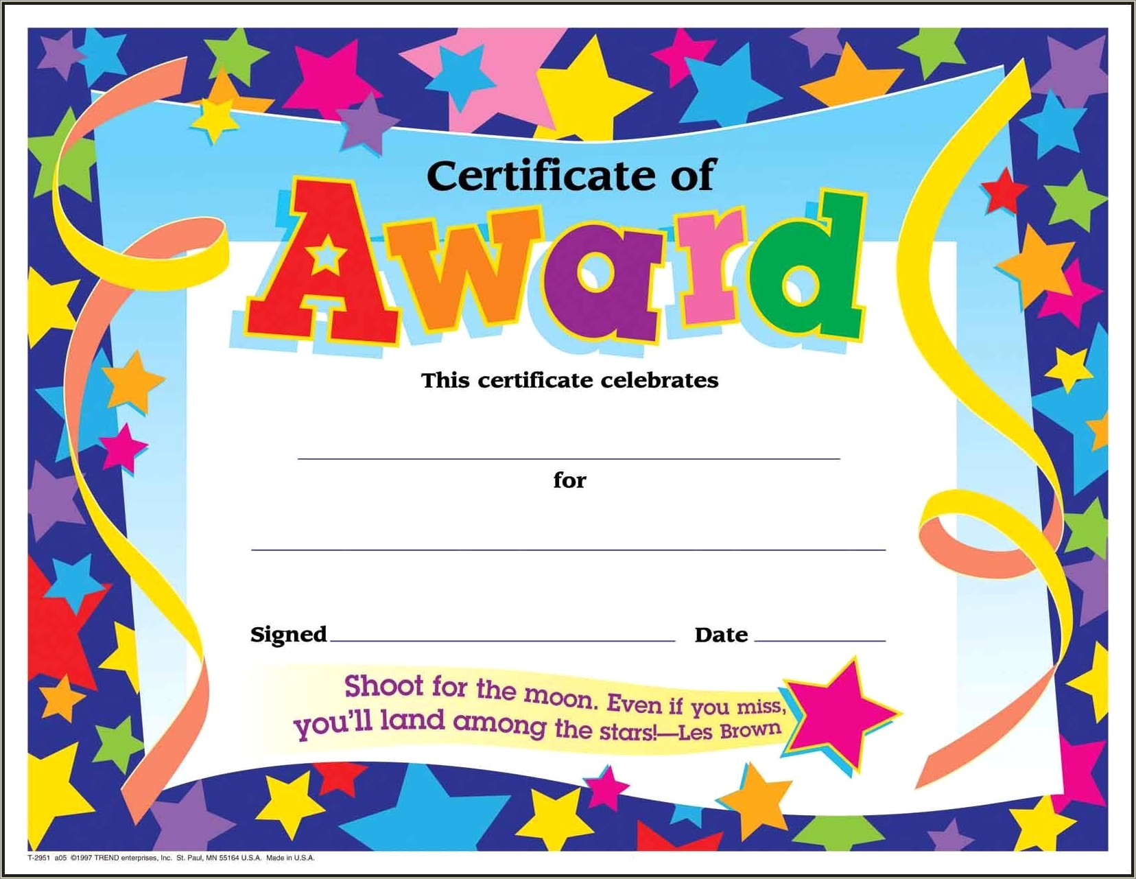 Free 1st Place Award Certificate Template