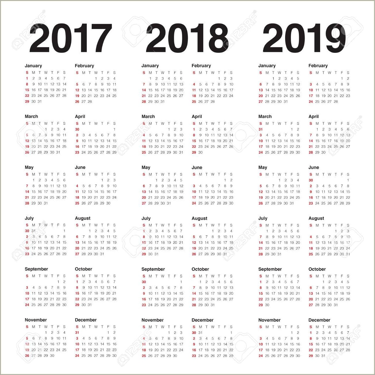 Free 2017 December 2017 Calendar Template