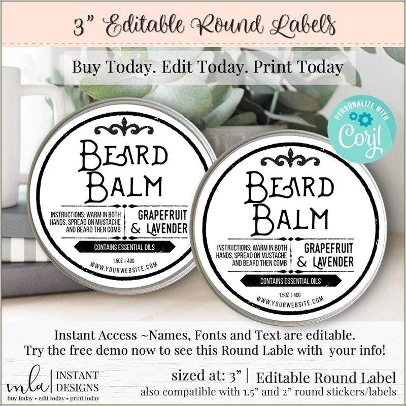 Free 3 Inch Round Label Template