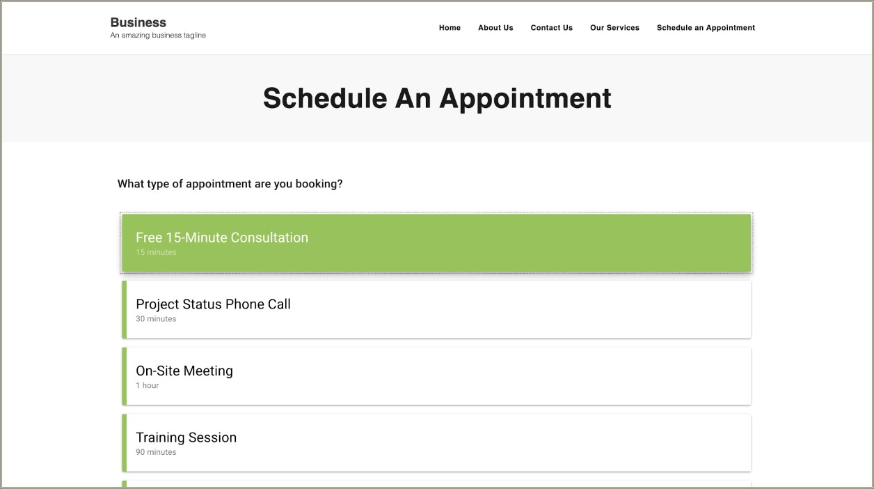 Free 30 Minute Consultation Page Template