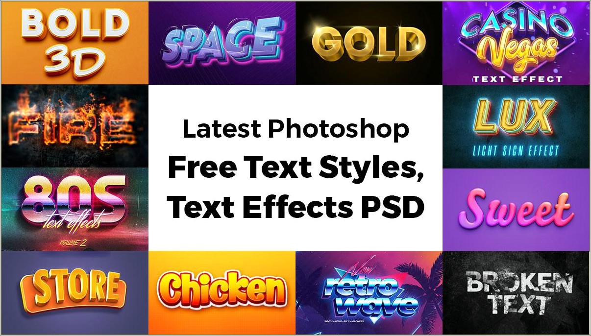 Free 3d Text Effect Photoshop Template
