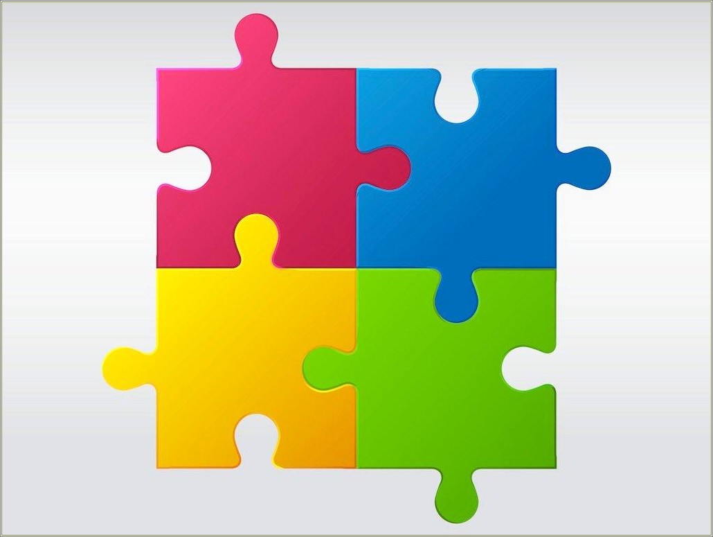 Free 4 Piece Jigsaw Puzzle Template