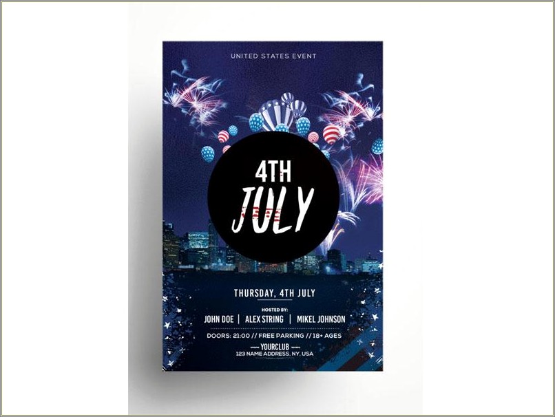 Free 4th Of July Event Template