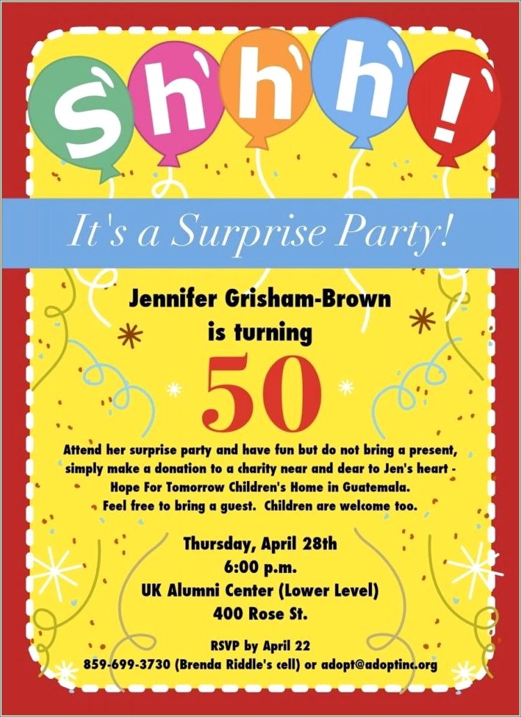Free 50th Birthday Party Flyer Templates