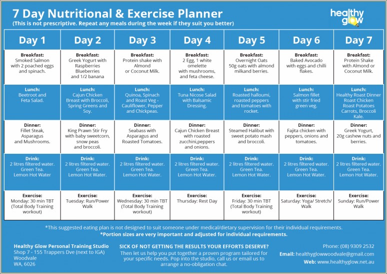 Free 7 Day Meal Planner Template