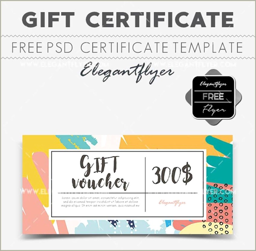Free Adobe Illustrator Gift Certificate Templates