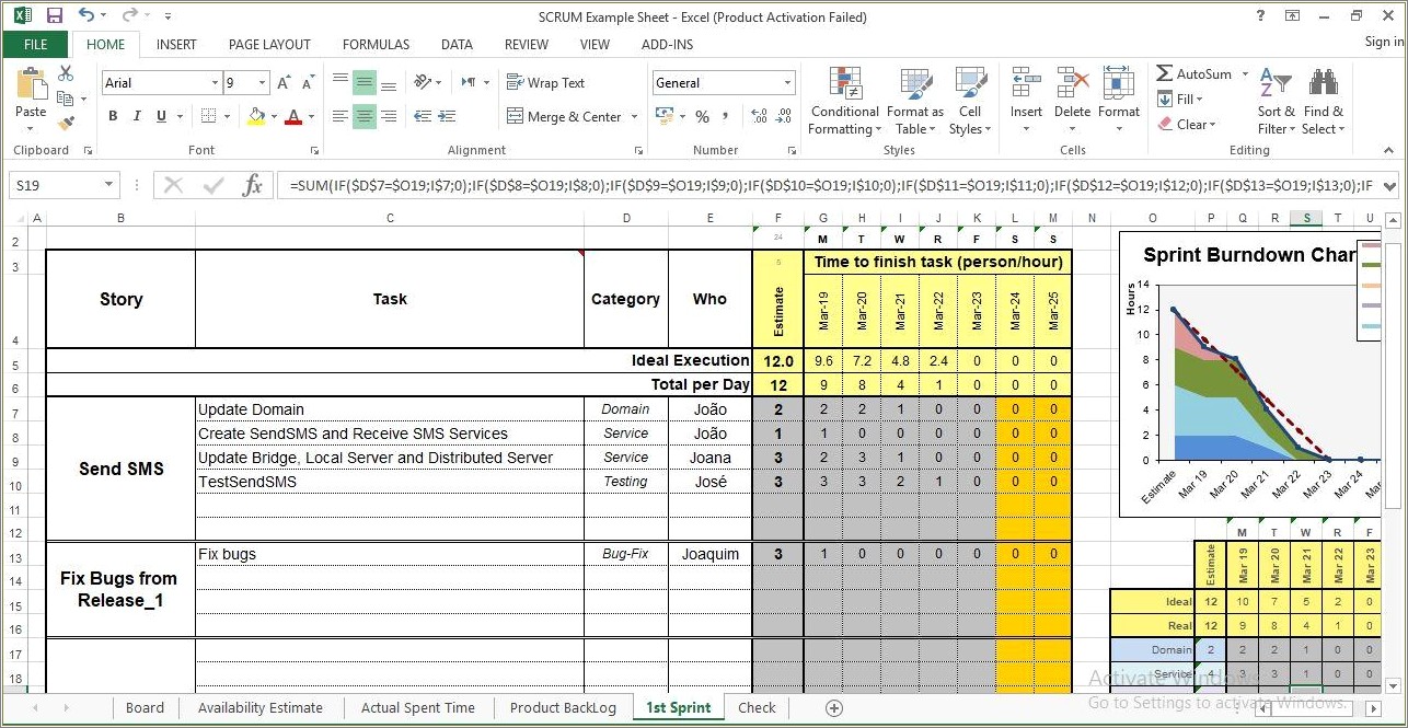 Free Agile Scrum Board Template Excel