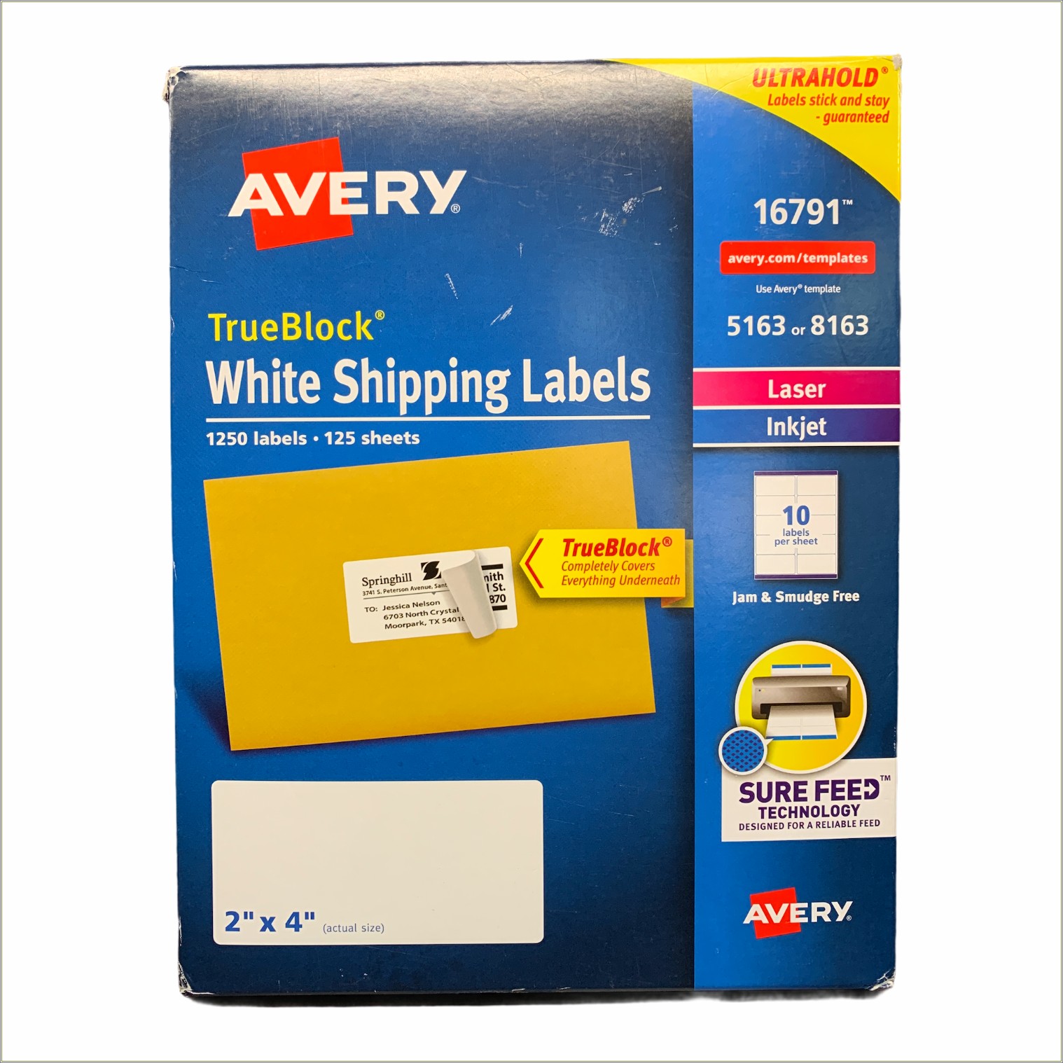 Free Avery Shipping Label Template 5163