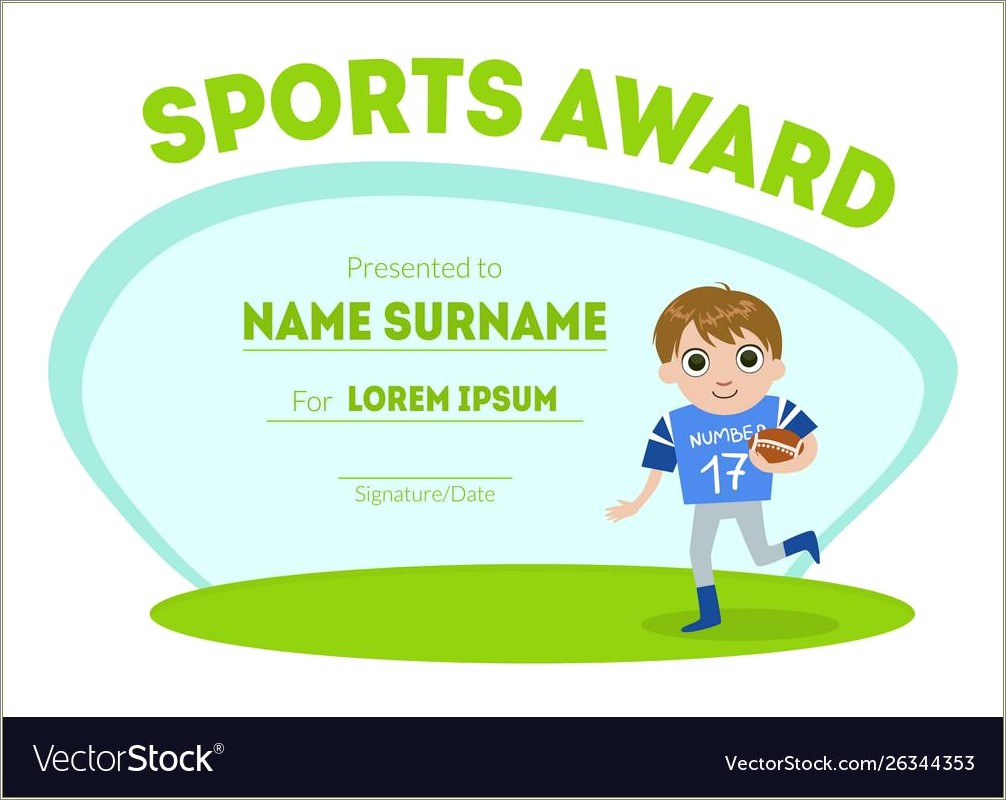 Free Award Templates For Elementary Sports