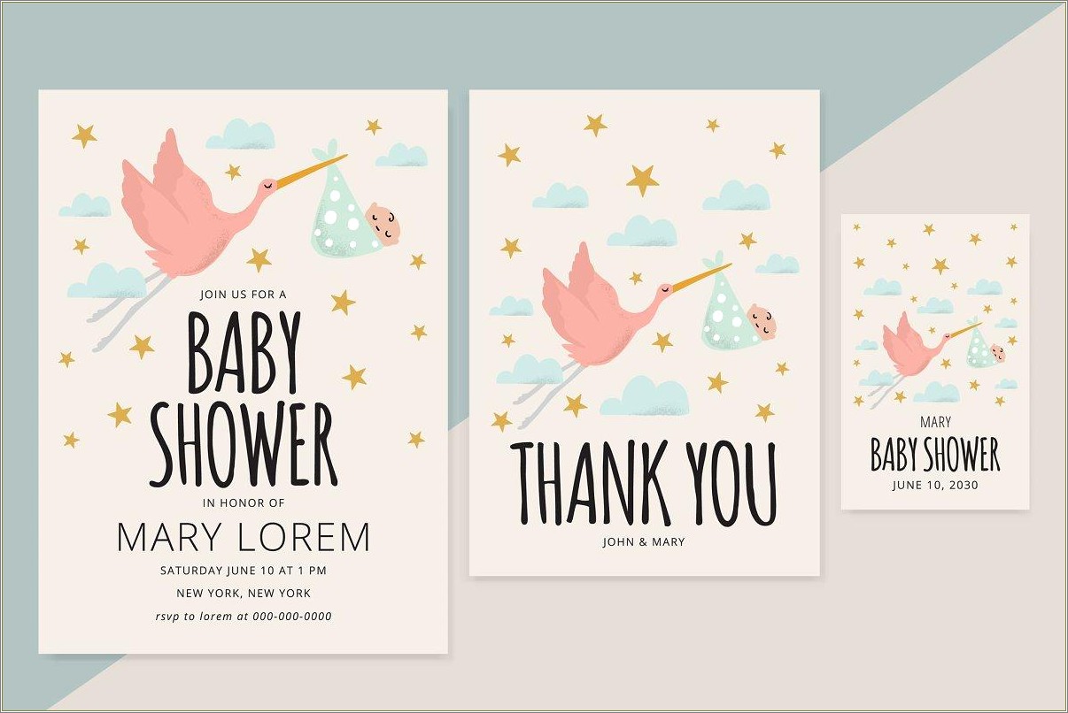 Free Baby Shower Invitation Postcard Templates