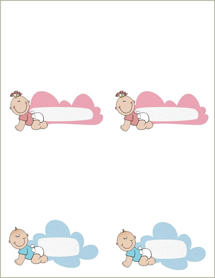 Free Baby Shower Place Cards Template