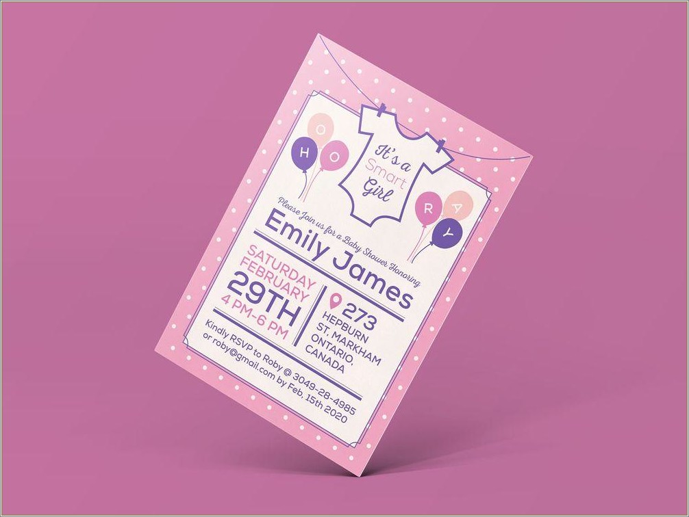 Free Baby Shower Template Photoshop 24x36