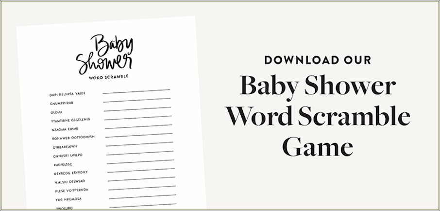 Free Baby Shower Templates For Games