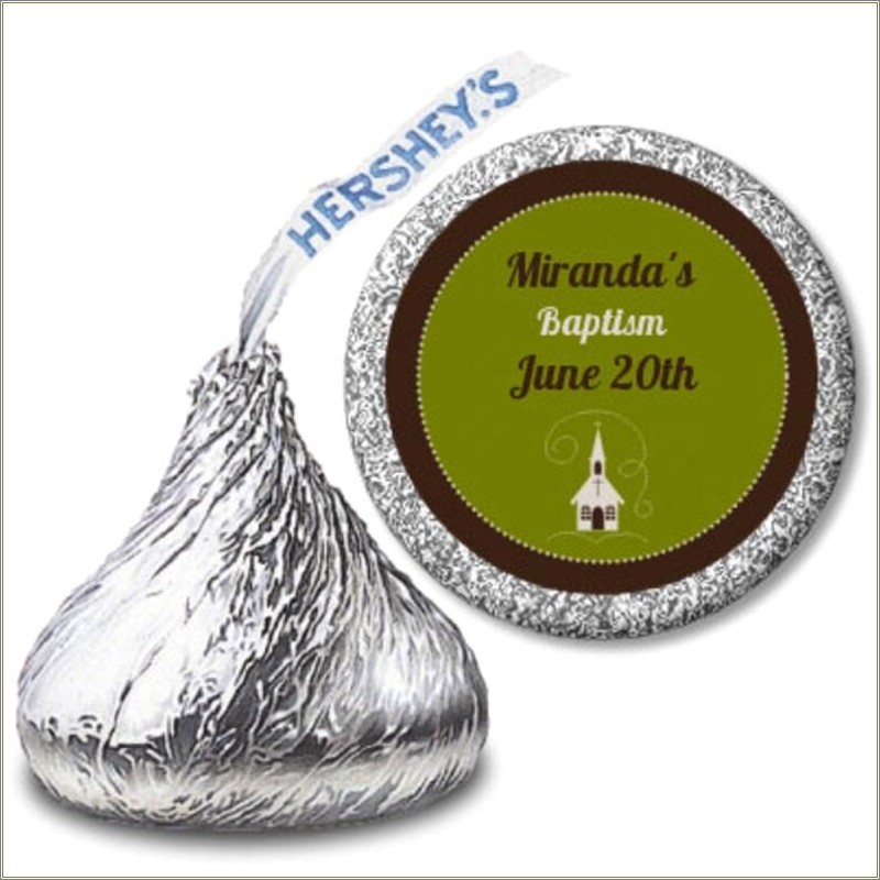 Free Baptism Hershey Kisses Labels Template