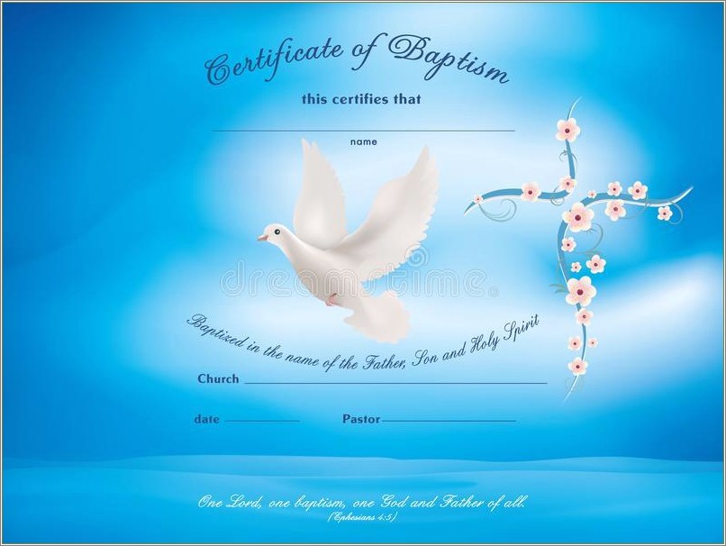Free Baptismal Certificate Template With Age