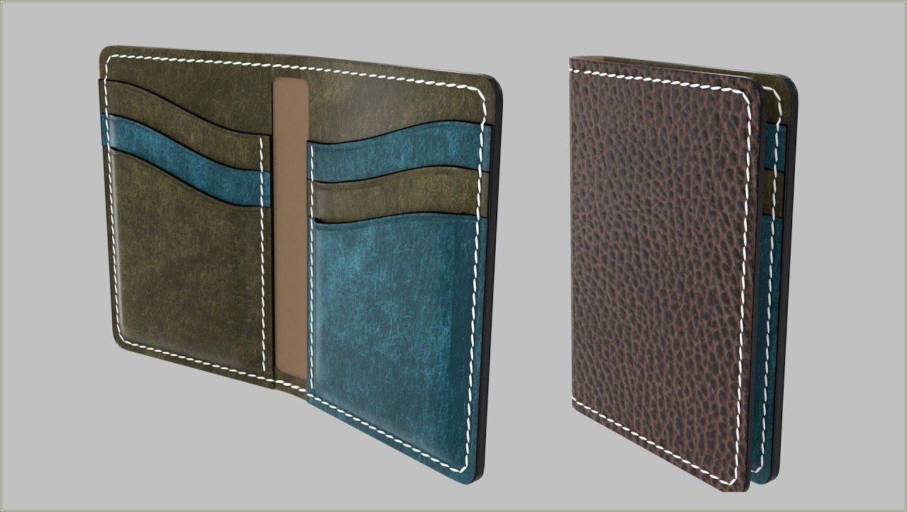 Free Bio Fold Leather Wallet Template