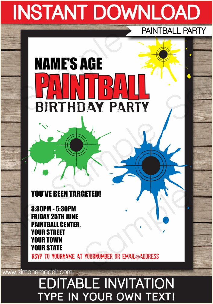 Free Birthday Party Invitation Templates Australia