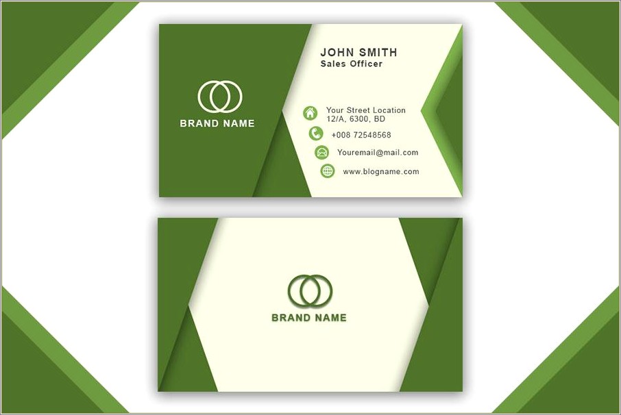 Free Blank Business Card Photoshop Template