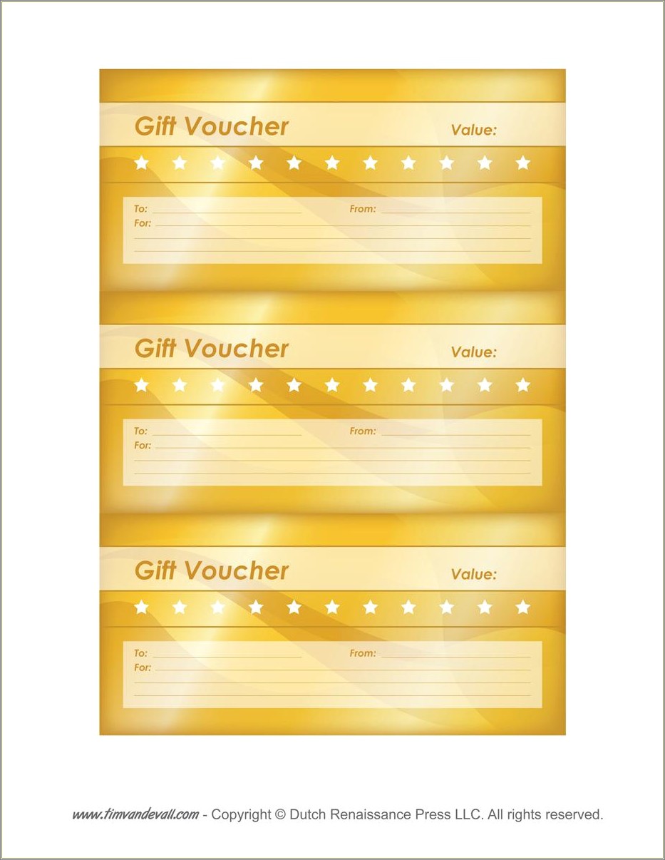 Free Blank Gift Certificate Template Downloads