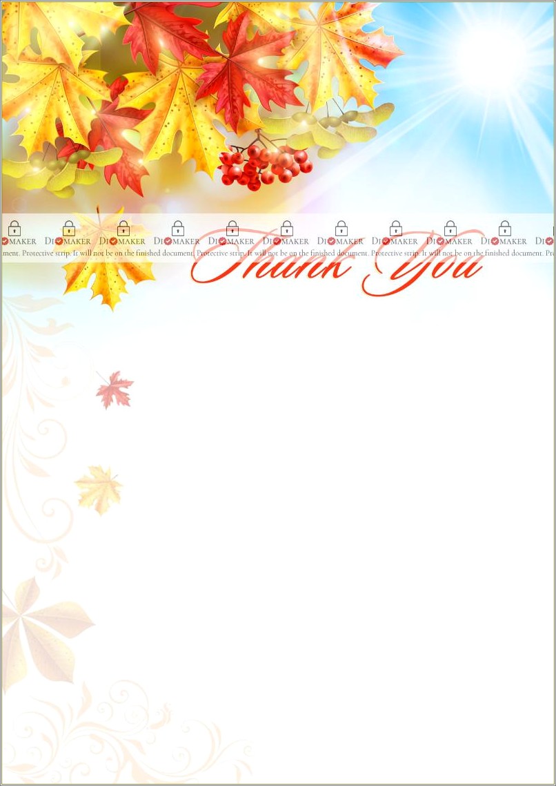 Free Blank Place Card Template Autumn