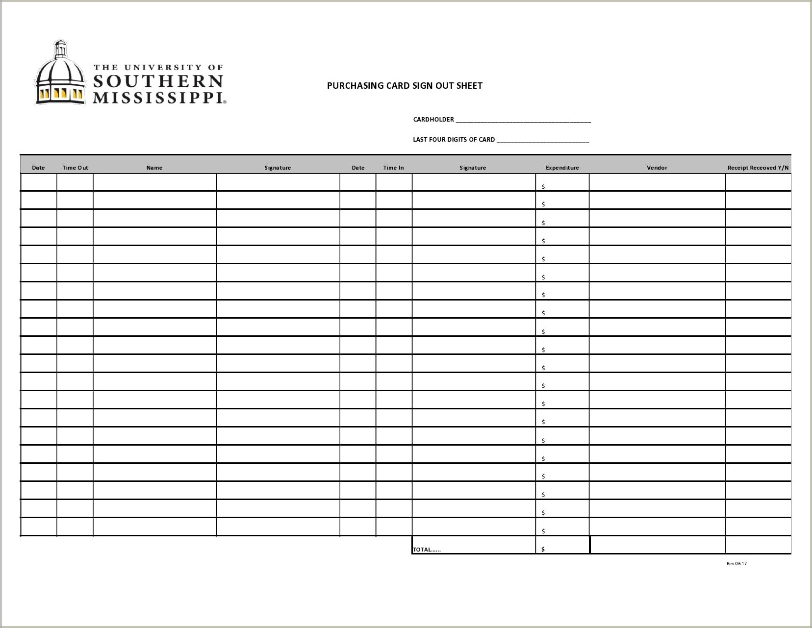 Free Book Sign Out Sheet Template