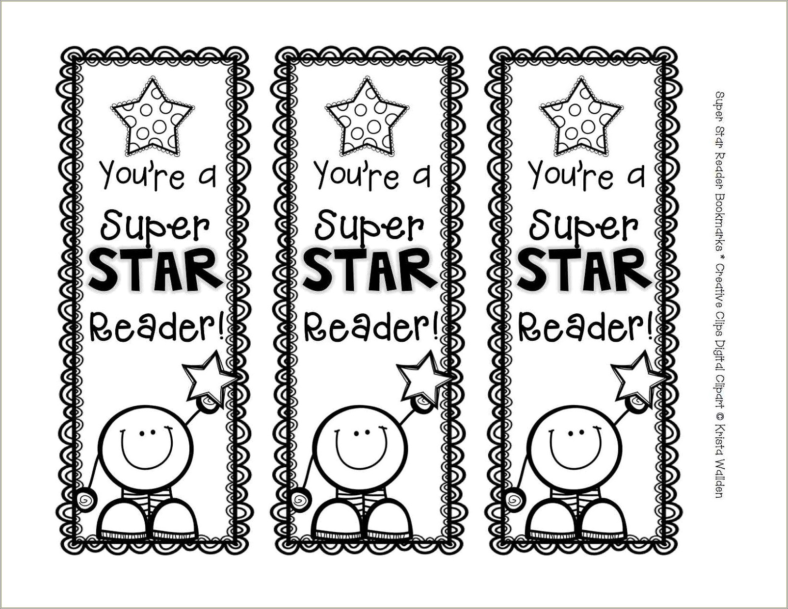 Free Bookmarks Color Template For Kids