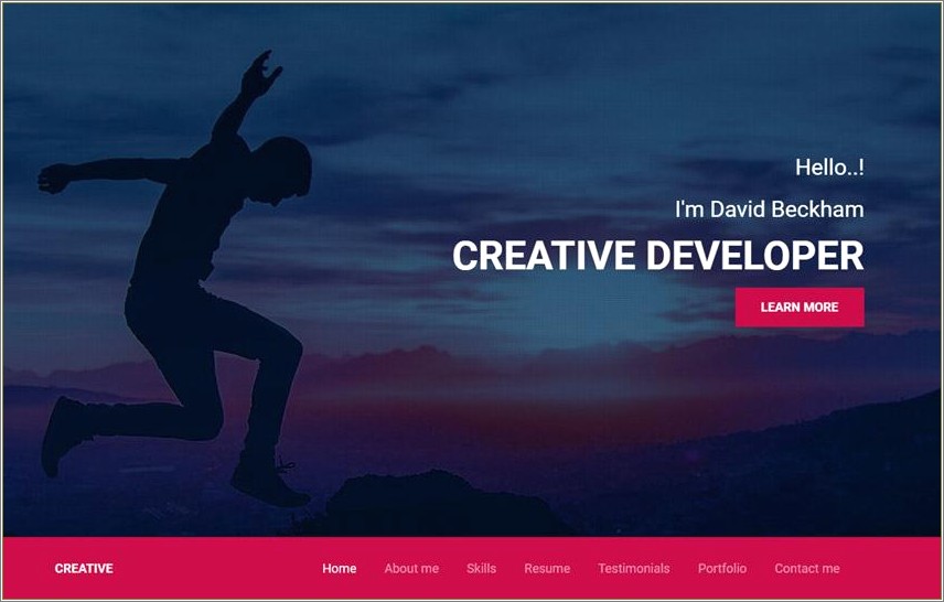 Free Bootstrap Template For Web Developer