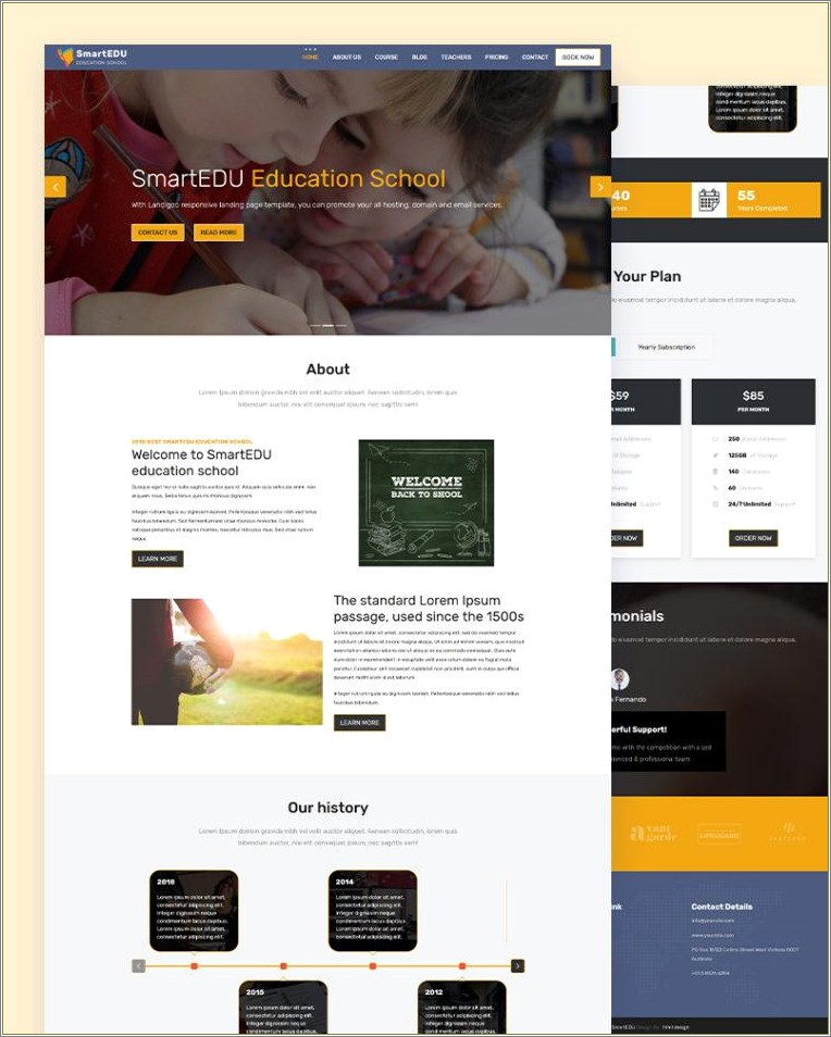 Free Bootstrap Templates Download For School