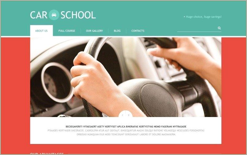 Free Bootstrap Templates For Driving School