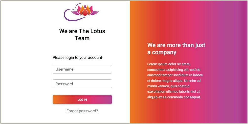 Free Bootstrap Templates For Login Page