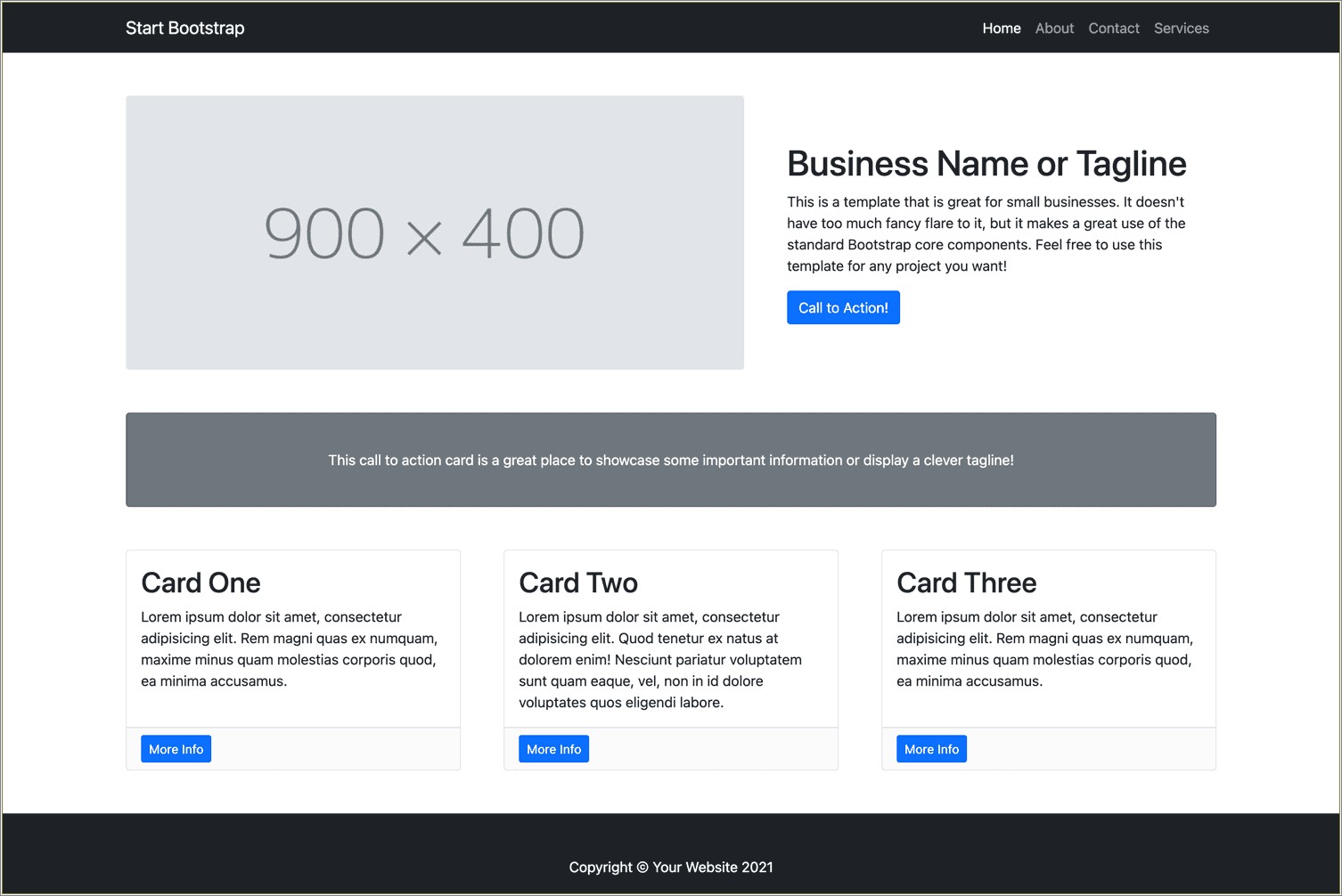 Free Bootstrap Templates For Small Business