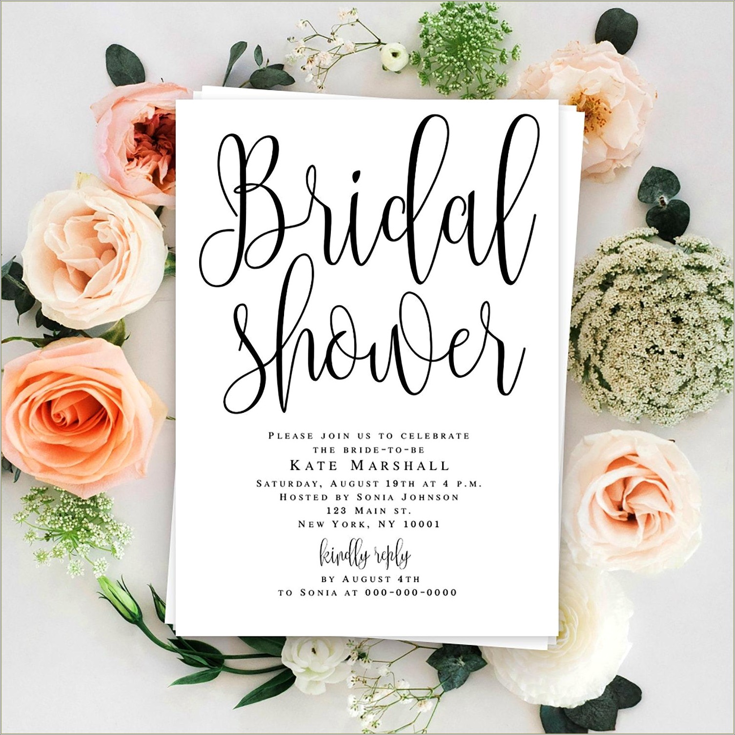 Free Bridal Shower Invitation Word Templates