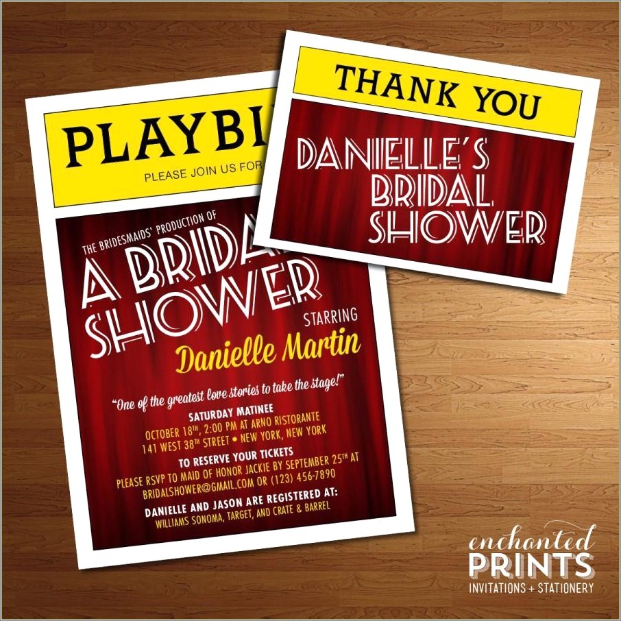 Free Broadway Themed Party Invitations Template