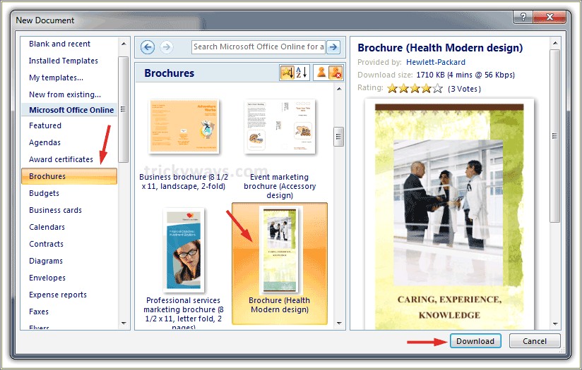 Free Brochure Templates Microsoft Word 2010