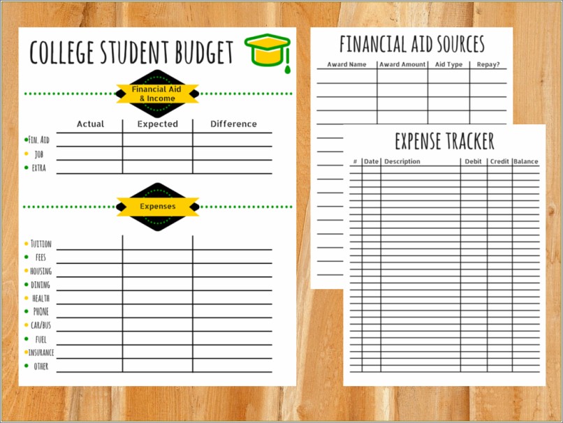Free Budget Template For College Students
