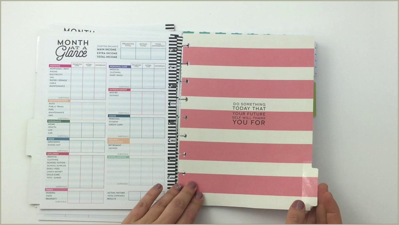 Free Budget Template For Happy Planner