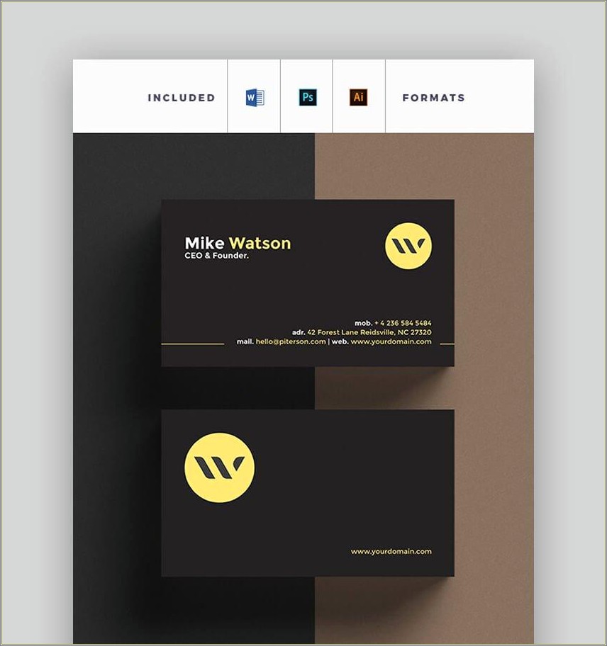 Free Business Card Templates For Wordpad
