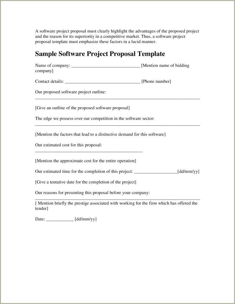 Free Business Proposal Template Word Pdf