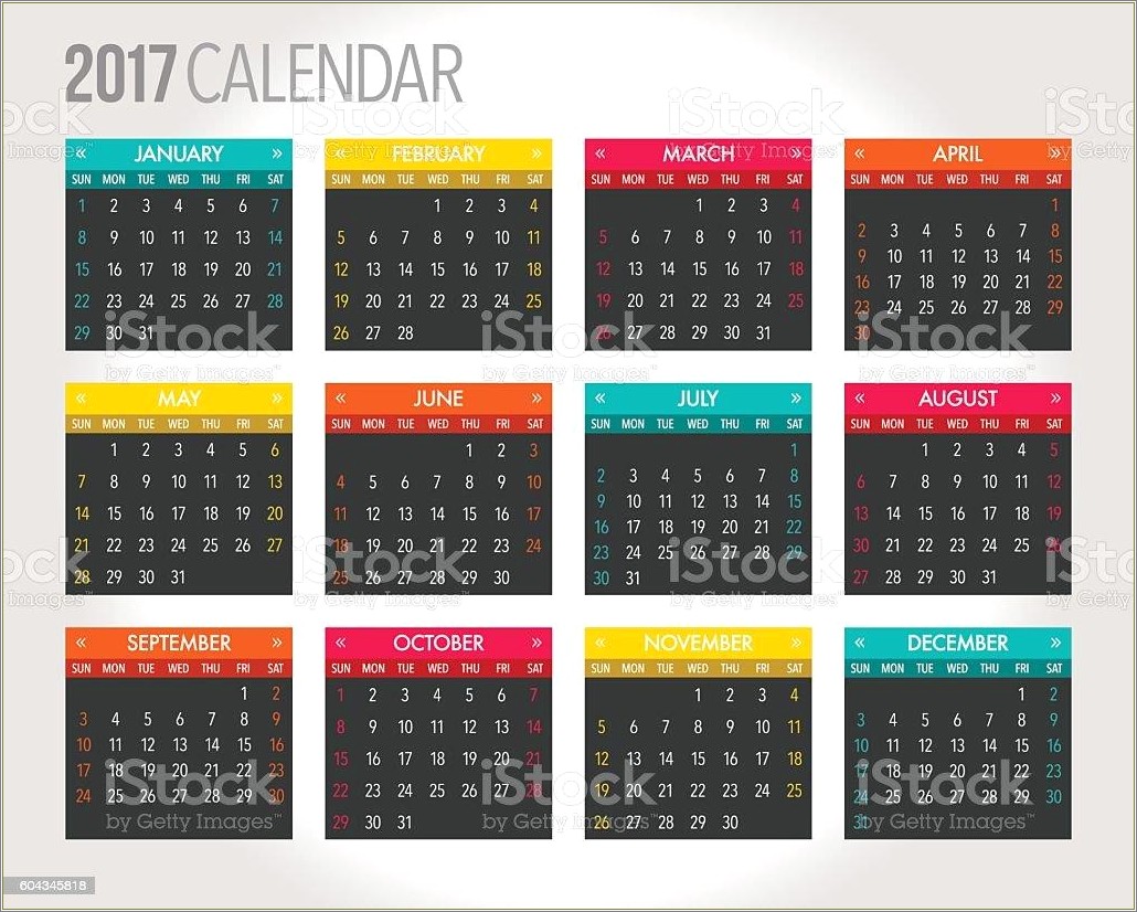 Free Calendar Template 2017 No Download