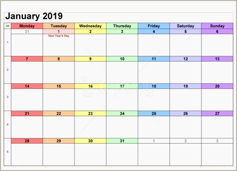 Free Calendar Template For November 2018