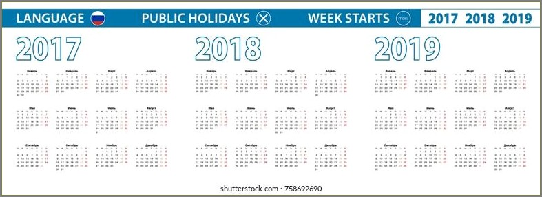 Free Calendar Template With Holidays 2018