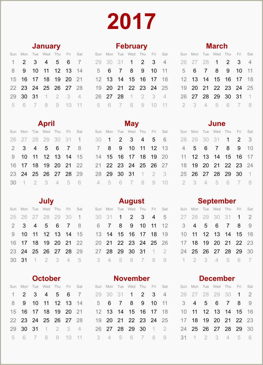Free Calendar Templates For Word 2013